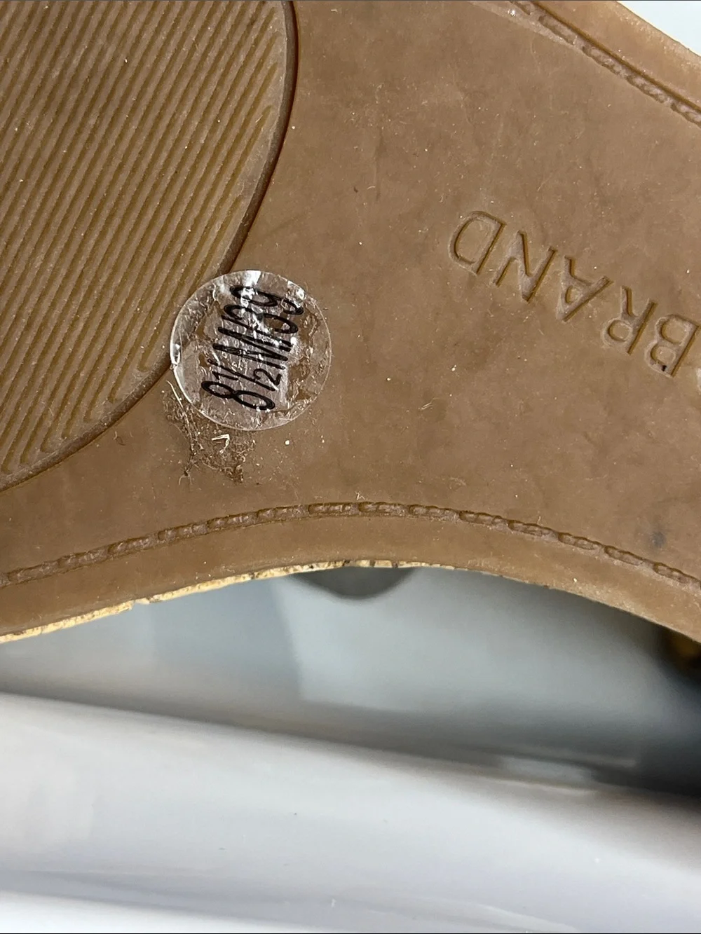 Lucky Brand Gray Strappy Cork Wedge Sandals